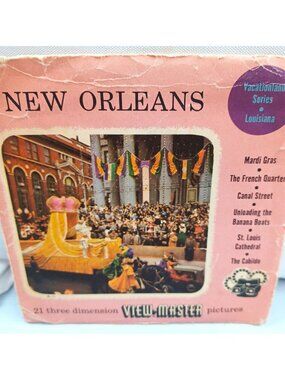 Vintage View Master New Orleans Louisiana 3 Reel Set Mardi Gras French Quarter